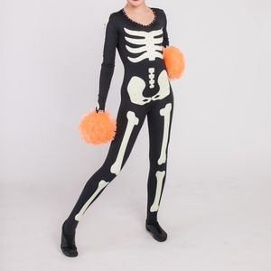 Leg Avenue Women's Glow-In-The-Dark Skeleton Unitard Costume